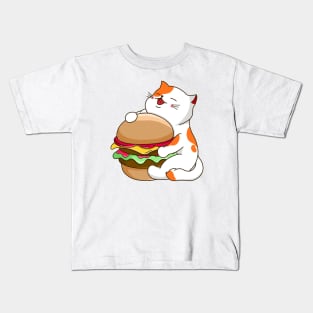 Cat Burger Kids T-Shirt